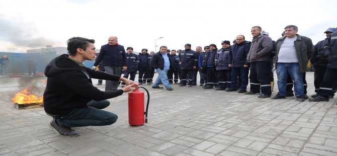 Gaziemir’de Personele Yangın Eğitimi