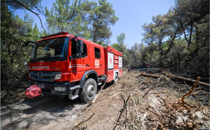 İzmir İtfaiyesi orman yangınlarına karşı 7 gün 24 saat nöbette